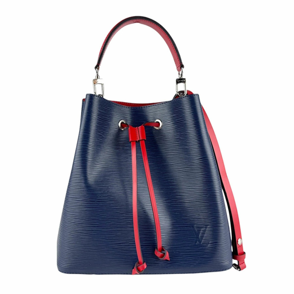 Louis Vuitton 2way Shoulder Bag Epi Neo Noe Leather Indigo Blue